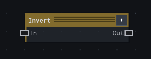 The Invert node on the VFX Loom graph canvas.
