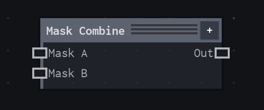 The Mask Combine node on the VFX Loom graph canvas.
