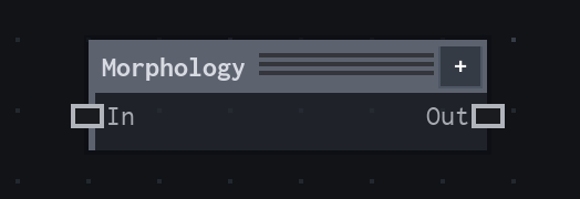 The Morphology node on the VFX Loom graph canvas.