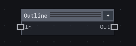 The Outline node on the VFX Loom graph canvas.
