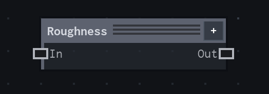 The Roughness node on the VFX Loom graph canvas.